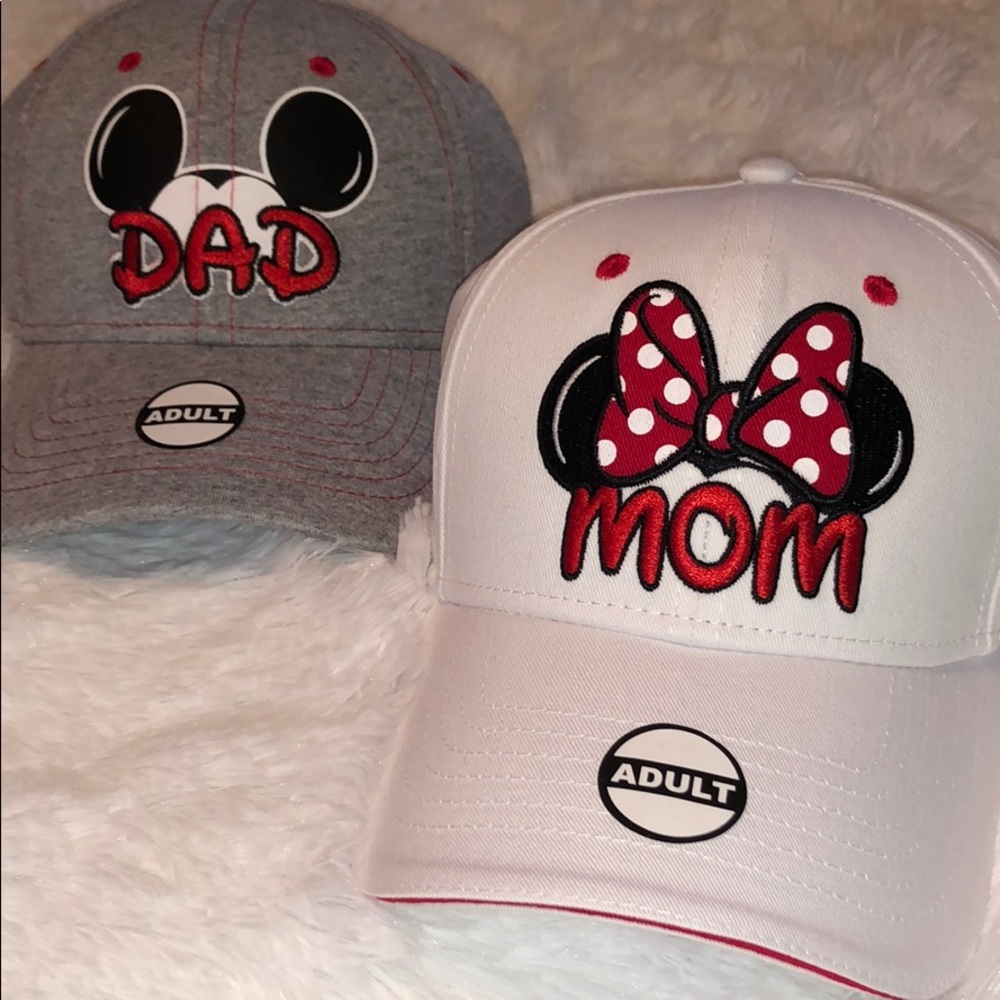 Mickey Mouse and Minnie Mouse inspired hats.